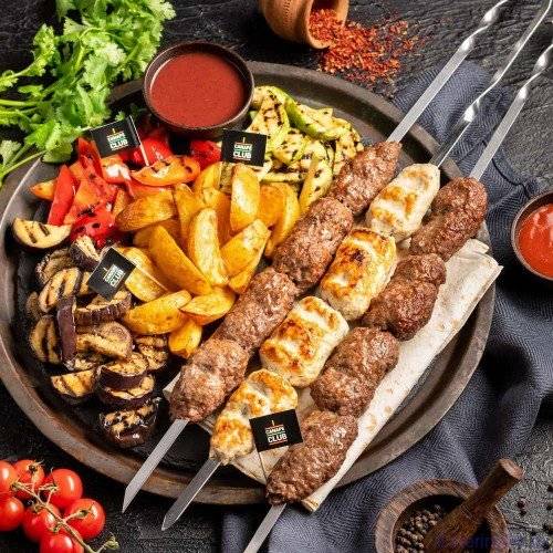 Ассорти люля с овощами гриль