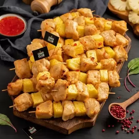 Шашлычки куриные с ананасами